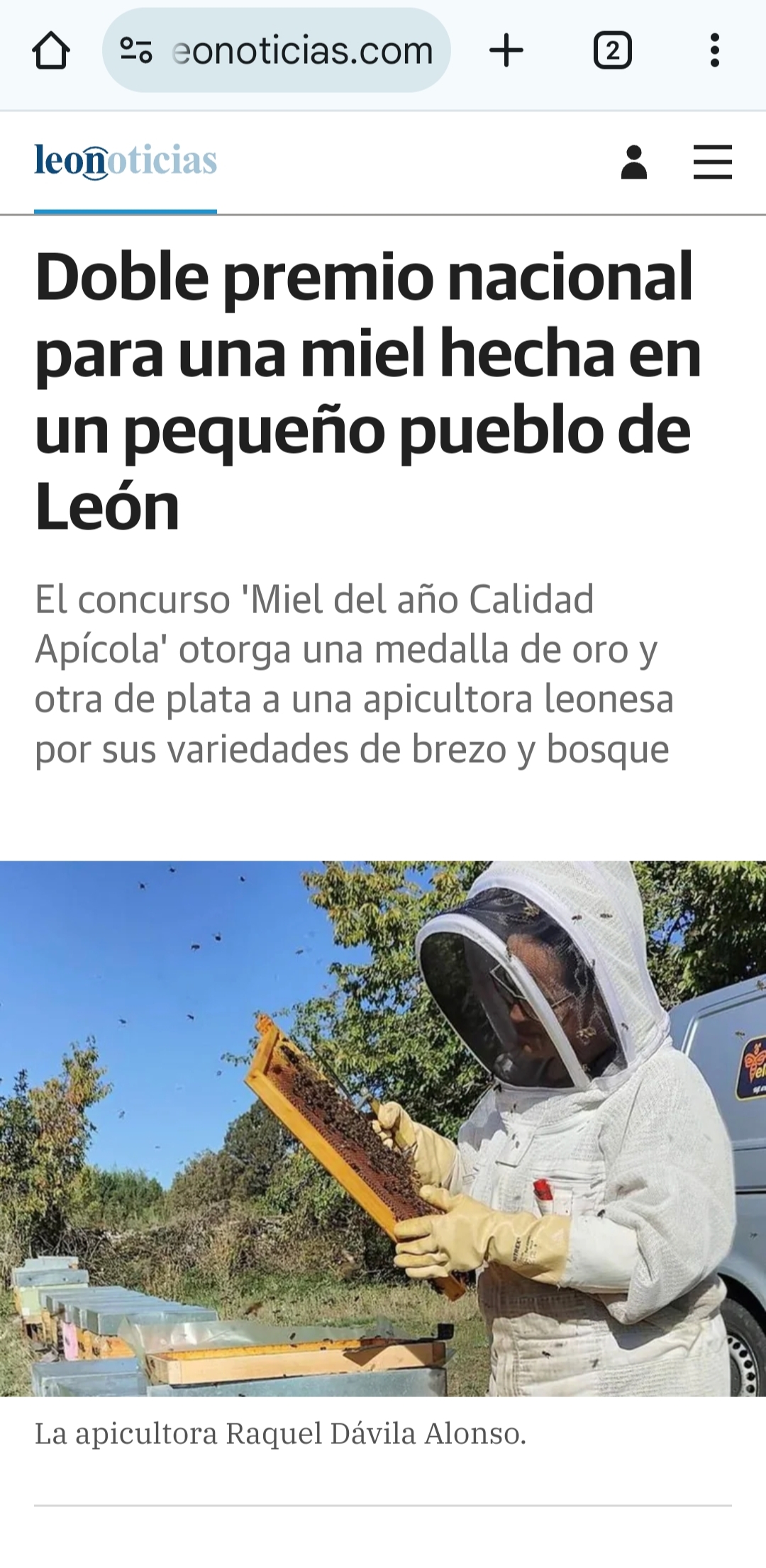 Doble premio nacional para una miel hecha en un pequeño pueblo de León